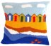 Beach huts cushion