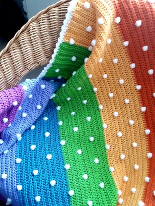 Raindrops and Rainbow Blanket