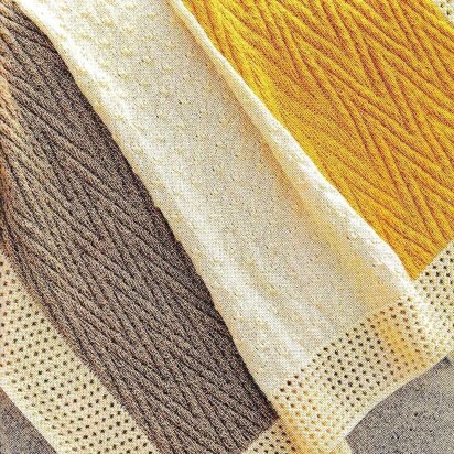 Texture Panel Blanket - knitting pattern