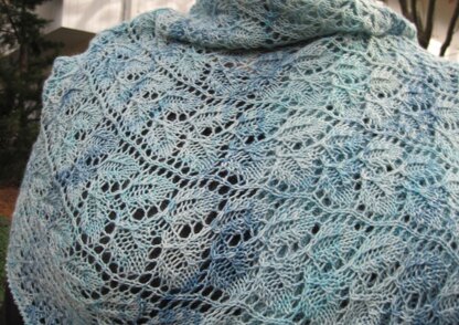 Red Bud Leaf Lace Shawl