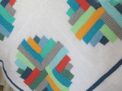 Portholes Log Cabin Blanket