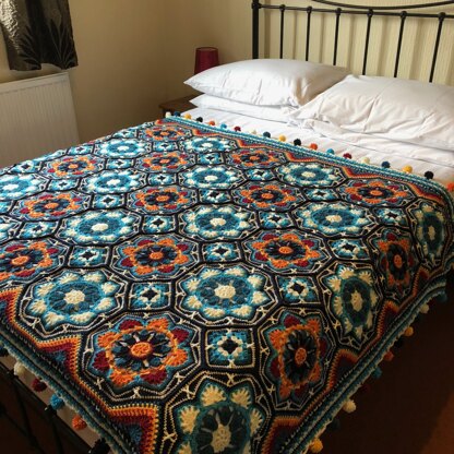 Persian Tiles UK Double Bed Throw