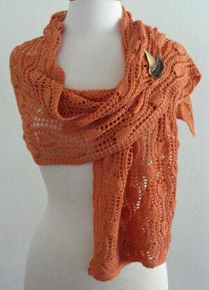 K752-Rosebuds Lace Stole