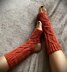 Lacy Red Yoga Socks