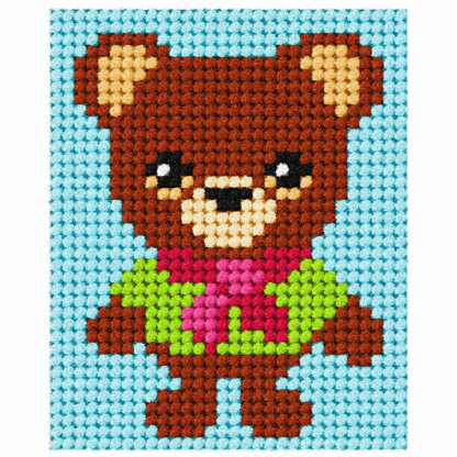 Orchidea Needlepoint Kit: My First Bear - 17 x 20.5cm