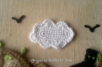 Crochet Cloud Applique Pattern