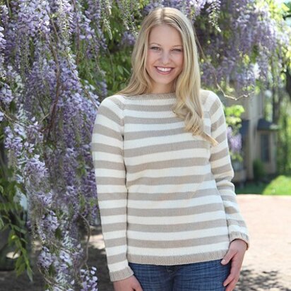 534 French Vanilla Pullover - Jumper Knitting Pattern for Women in Valley Yarns Longmeadow