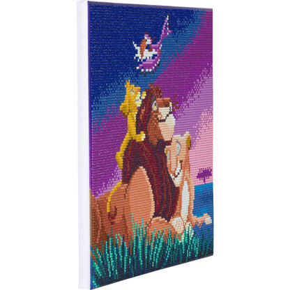 Crystal Art Lion King Family, 30x30cm Diamond Painting Kit