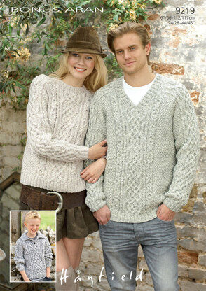 Sweaters in Hayfield Bonus Aran - 9219 - Downloadable PDF