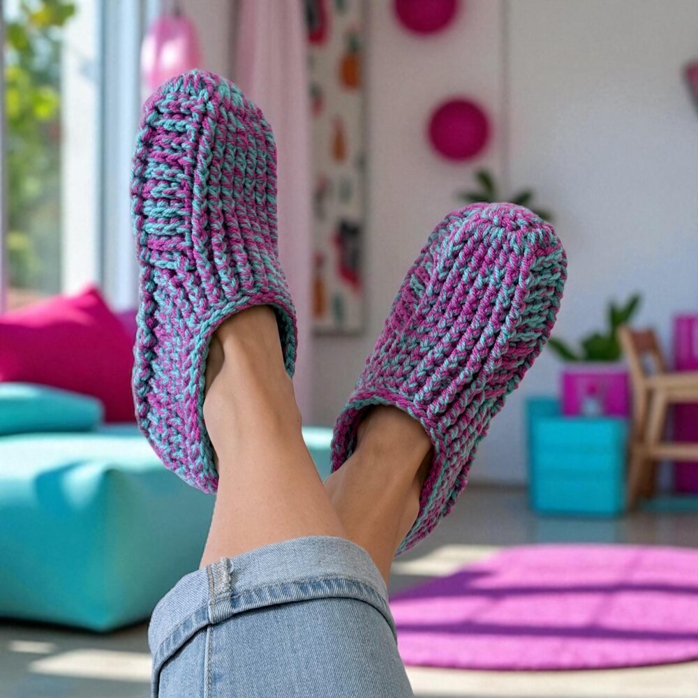 Chunky Slipper Socks Crochet pattern by Emilia Ansell | LoveCrafts