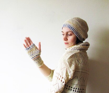 Pearl Stitch Hat&Mitts