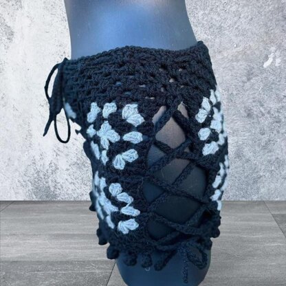 Low Waisted Crochet Mini Skirt