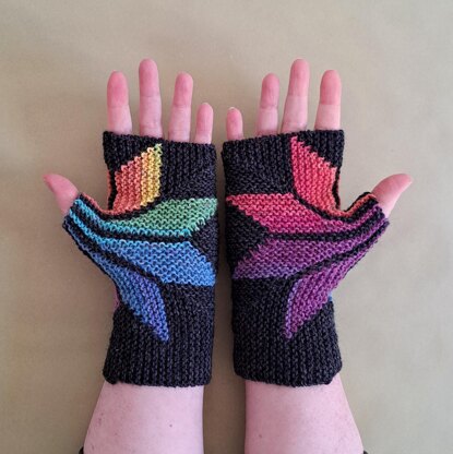 Poinsettia Fingerless Gloves