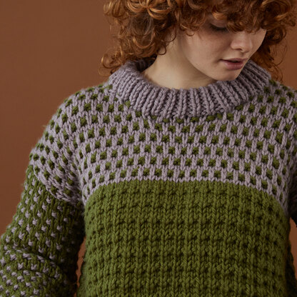 Fleck Stitch Sweater - Jumper Knitting Pattern for Women in Debbie Bliss Super Chunky Merino by Debbie Bliss - DB417 - Downloadable PDF