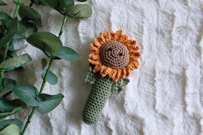 Sunny the sunflower baby rattle