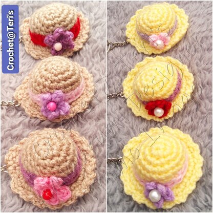 Garden Party Hat Keychain