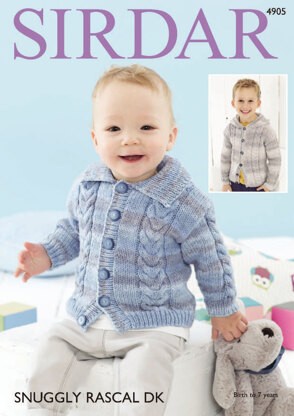 Cardigans in Sirdar Snuggly Rascal DK - 4905 - Downloadable PDF