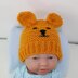 New Baby Teddy Bear Booties, Beanie & Mittens