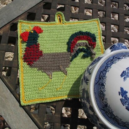 Roger the cockerel pot holder