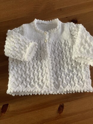 Newborn Lacey matinee jacket