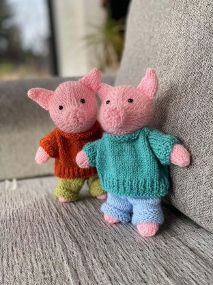 Three Little Pigs Toys Knitting Pattern