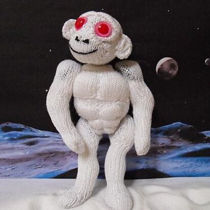 Arnie the Albino Alien Android Ape - knitting pattern