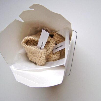 Fortune Cookie Baby Booties