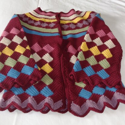 Crochet Entrelac Cardigan