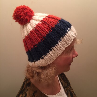 Wool and alpaca Pom Pom hat