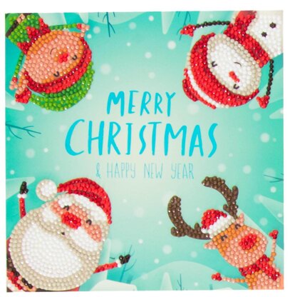 Craft Buddy Christmas Characters Crystal Card Kit
