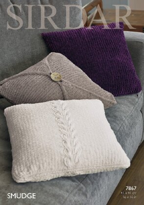 Cushions in Sirdar Smudge - 7867- Downloadable PDF