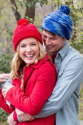 Crochet Family of Hats in Red Heart With Love Solids and Multis - LW3130