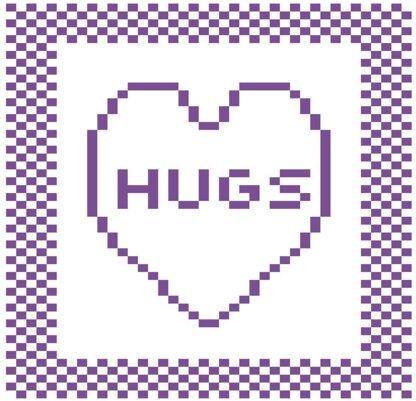 'Hugs' Heart Dishcloth