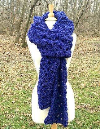 Julia chunky oversized crochet scarf