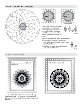 Marti Michell Combined Giant Dahlia Quilting Template