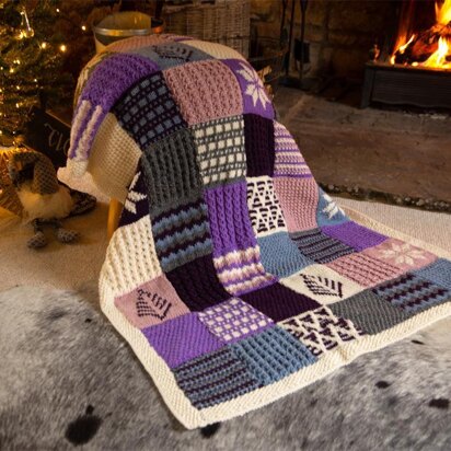 Scandinavian Blanket  winter sun - knitting pattern
