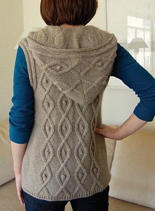 Sleeveless Cable Hoodie to Knit