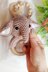 Elephant crochet rattle