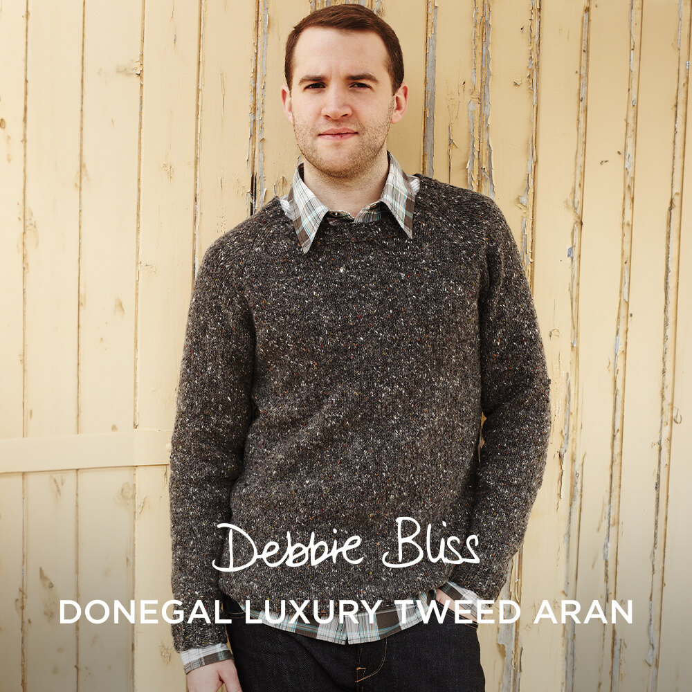 Tim s Classic Jumper Knitting Pattern for Men in Debbie Bliss Donegal Luxury Tweed Aran LoveCrafts