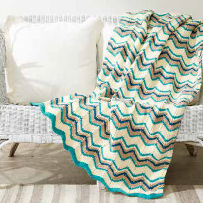 Catch Some Waves Blanket in Caron One Pound - Downloadable PDF