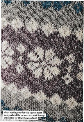 Flower Fairisle Cushion Cover