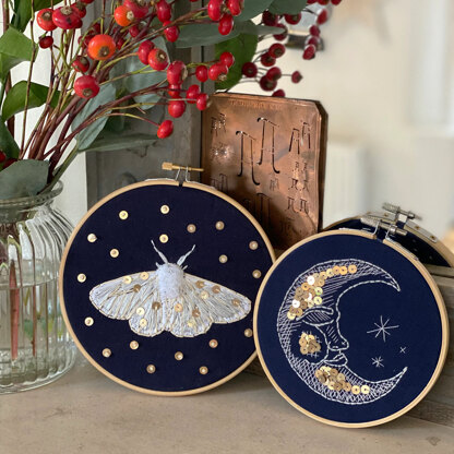 The Make Box Moth and Moon Embroidery Kit