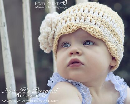 Petal Edge Beanie With Flower 261