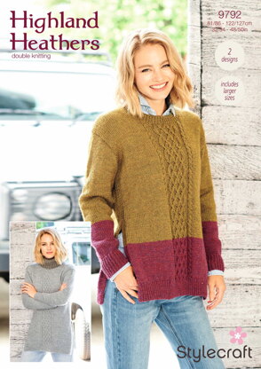 Tunics in Stylecraft Highland Heathers - 9792 - Downloadable PDF