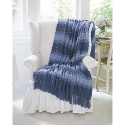 Ocean Waves Afghan in Bernat Berella 4 Solids - Downloadable PDF