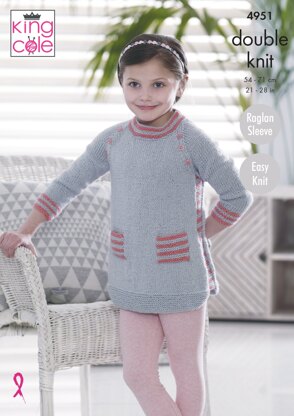 Tunic & Cardigan in King Cole DK - 4951 - Downloadable PDF