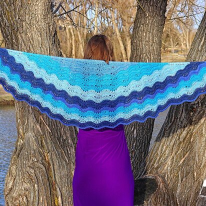 Ocean Ripples Shawl