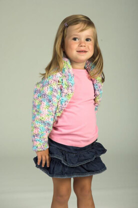 Kid’s Shrug in Plymouth Yarn Encore Boucle Colorspun - 1868