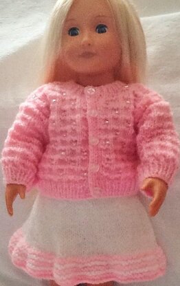 Beaded cardigan and skirt for 18inch doll