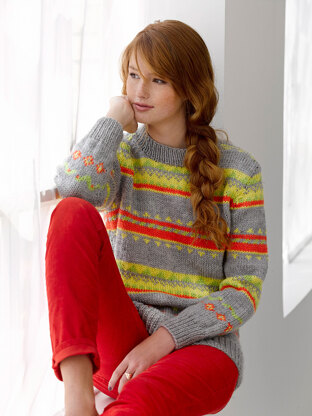 Electric Avenue Pullover in Lion Brand Vanna's Choice - L30232